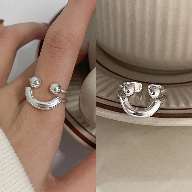 Wholesale 925 silver plate plain ring, high-end, versatile and adjustable opening