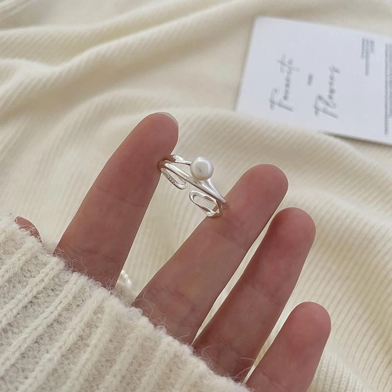 Wholesale 925 silver plate plain ring, high-end, versatile and adjustable opening