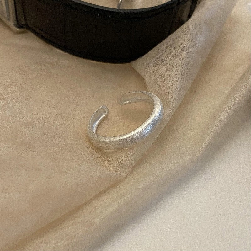 Wholesale 925 silver plate plain ring, high-end, versatile and adjustable opening