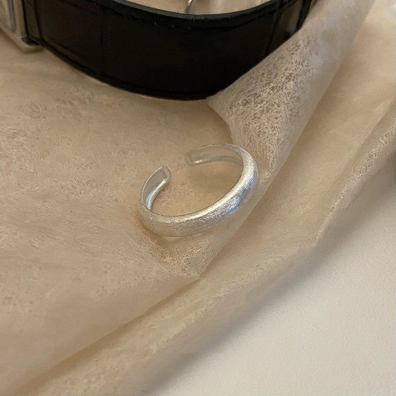 Wholesale 925 silver plate plain ring, high-end, versatile and adjustable opening
