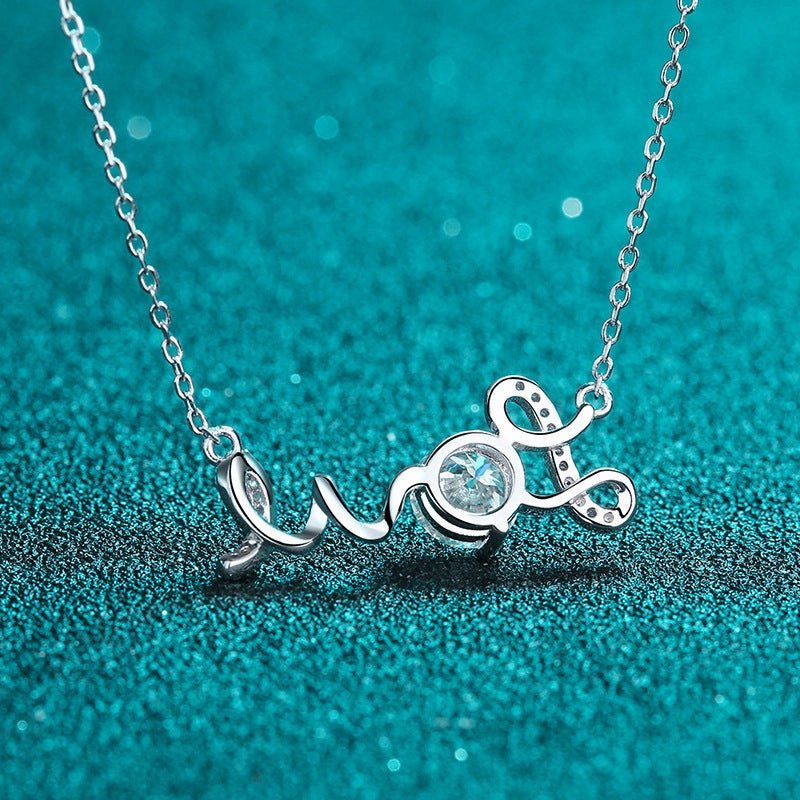 Wholesale 925 Sterling Silver 1 Carat Moissanite Necklace