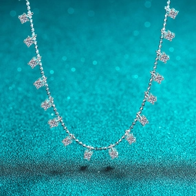 Wholesale 925 Sterling Silver Moissanite Necklace