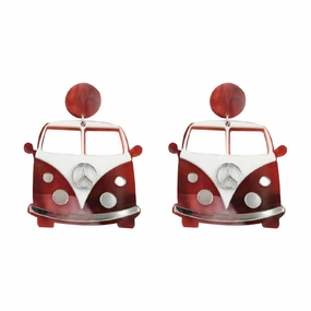 Wholesale 925 Sterling Silver Needle Car Cute Acrylic Earrings
