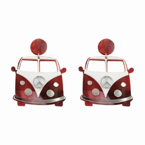 Wholesale 925 Sterling Silver Needle Car Cute Acrylic Earrings