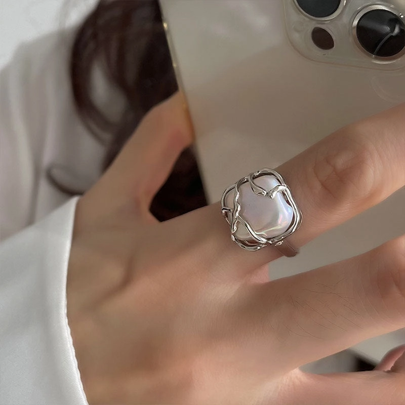 Wholesale 925 sterling silver pearl premium versatile ring