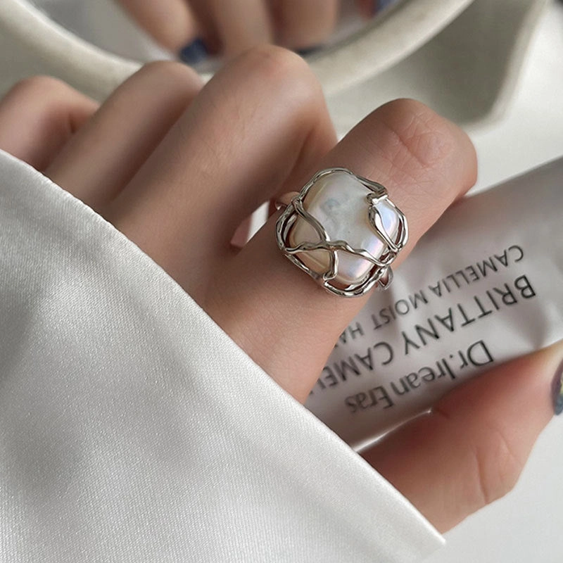 Wholesale 925 sterling silver pearl premium versatile ring