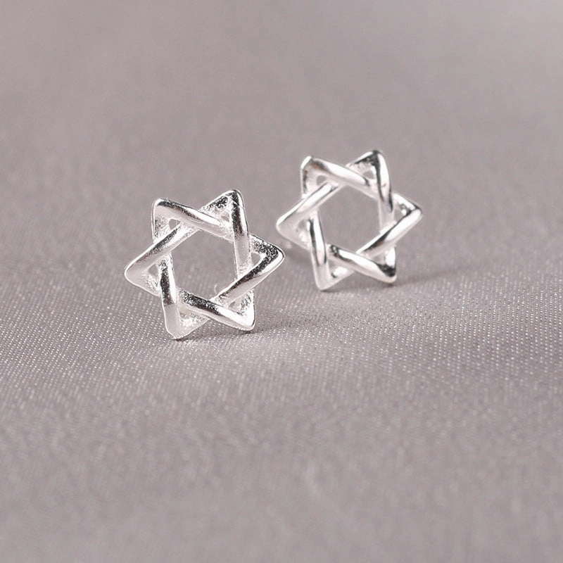 Wholesale 925 Sterling Silver Pin Mini Love Earrings