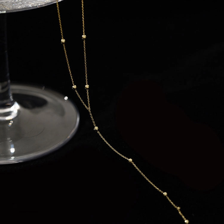 Wholesale 925 Sterling Silver Round Bead Tassel Necklace