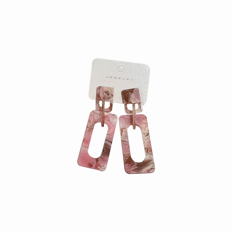 Wholesale Acetate Sheet Geometric Square Earrings