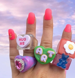 Wholesale Acrylic Bear Ring