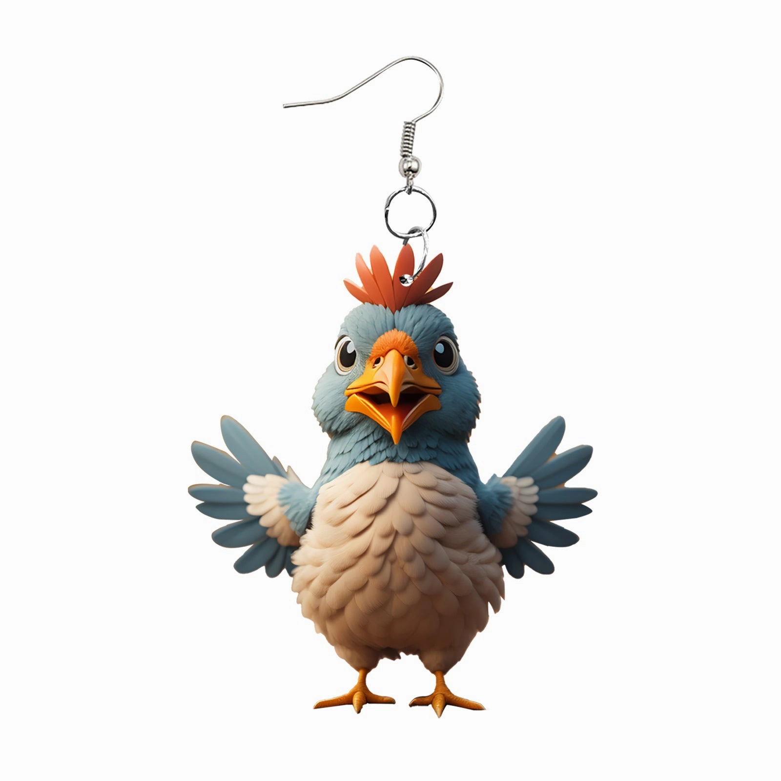 Wholesale acrylic creative rooster earrings