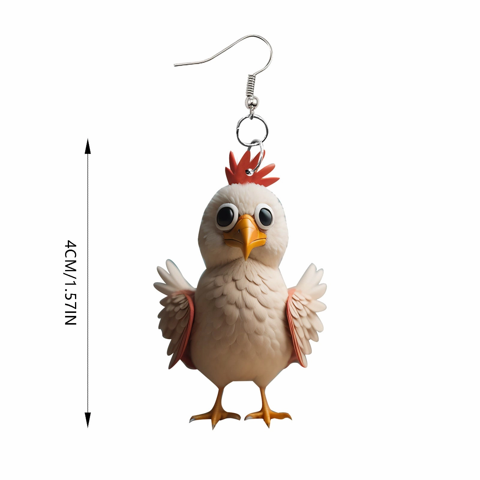 Wholesale acrylic creative rooster earrings