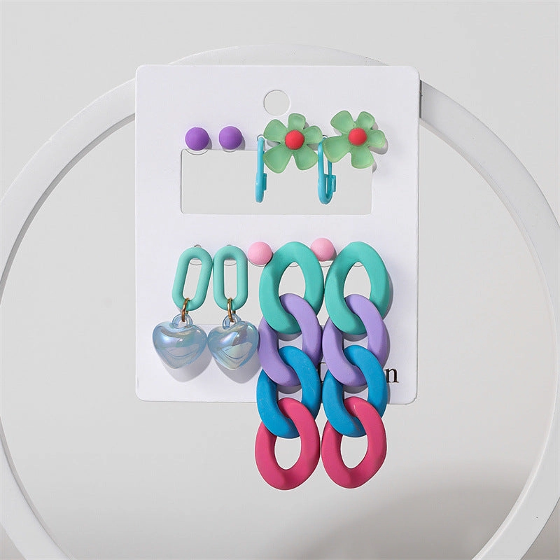 Wholesale Acrylic Earrings Stud Set