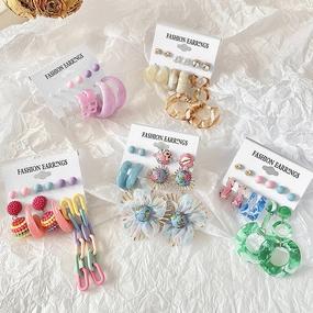 Wholesale Acrylic Earrings Stud Set