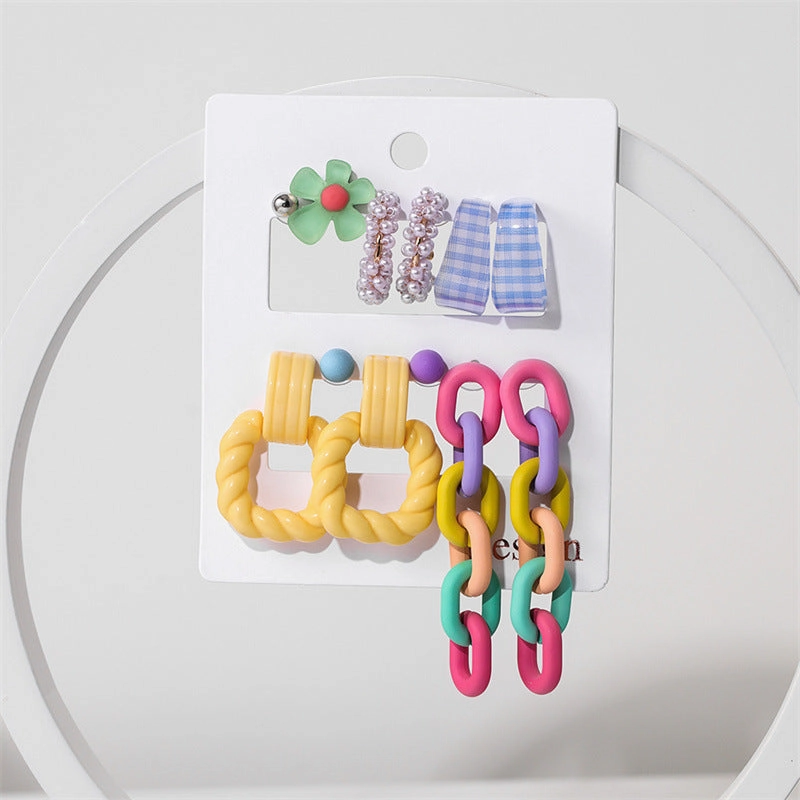 Wholesale Acrylic Earrings Stud Set