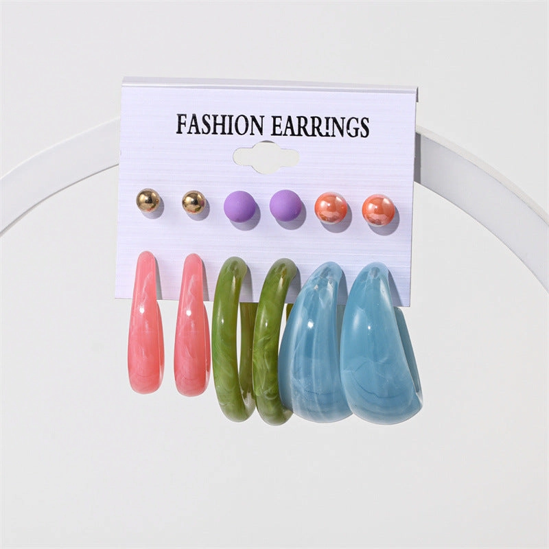 Wholesale Acrylic Earrings Stud Set