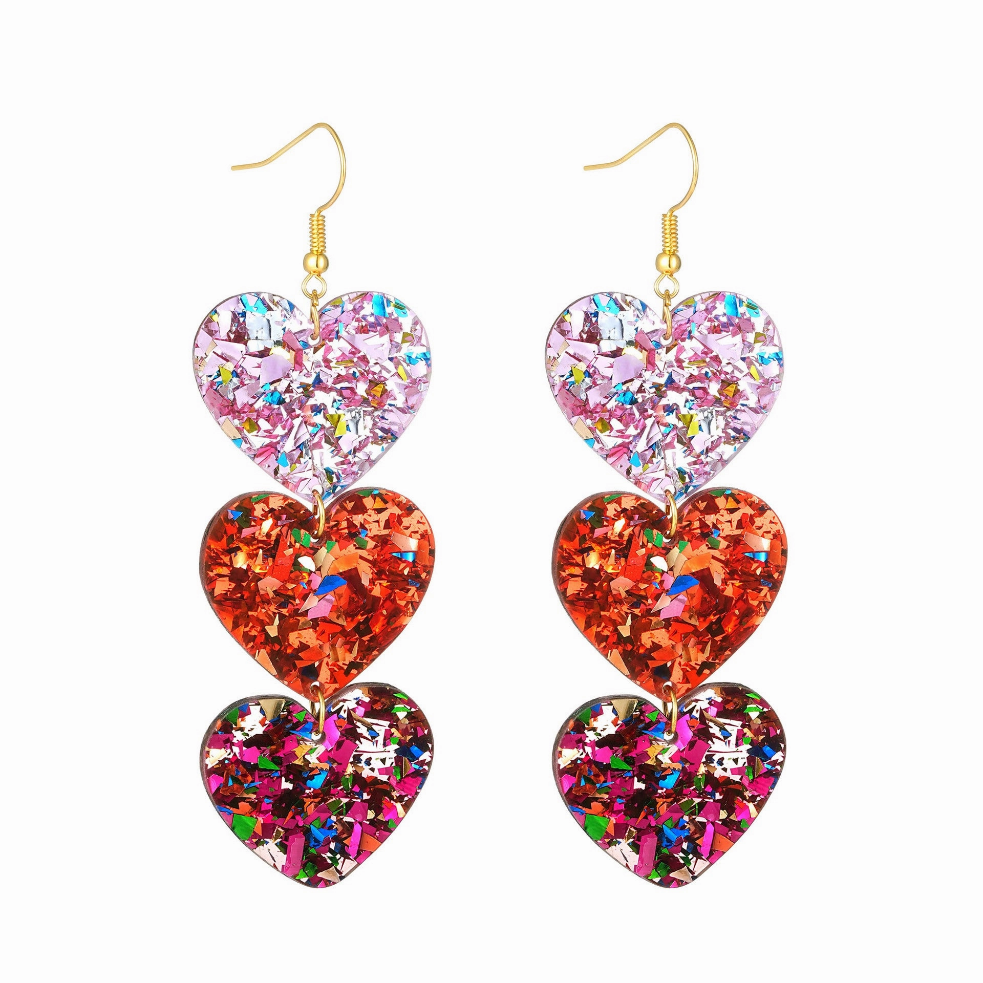 Wholesale Acrylic Earrings Valentine's Day Heart Earrings