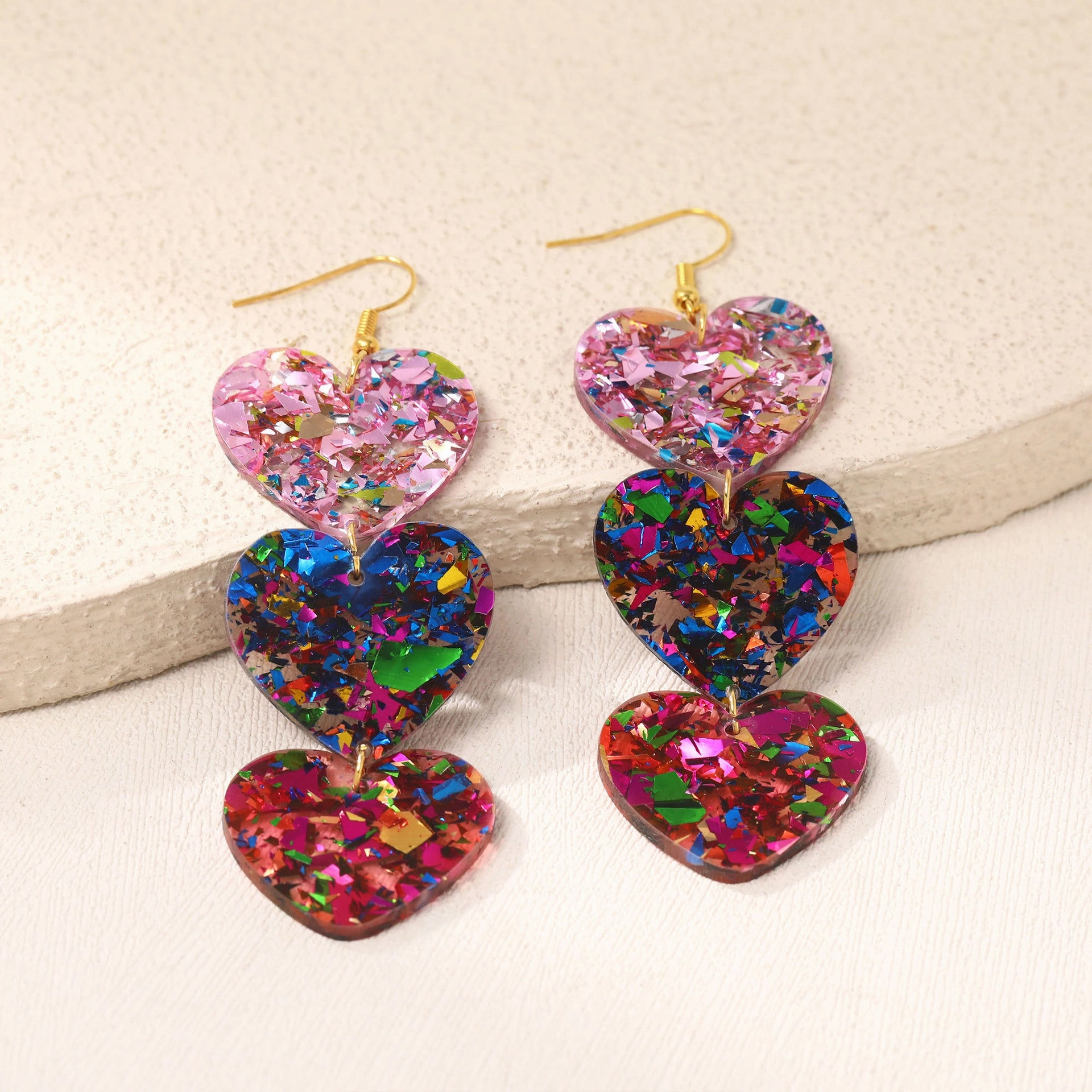 Wholesale Acrylic Earrings Valentine's Day Heart Earrings