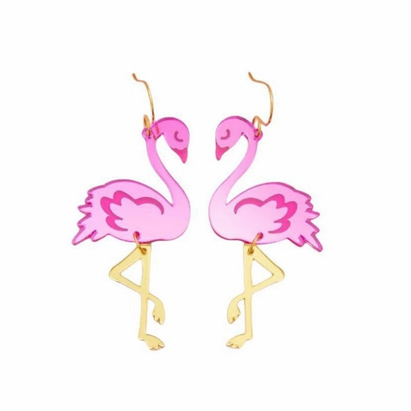 Wholesale Acrylic Flamingo Simple, Fashionable and Personalized Earrings