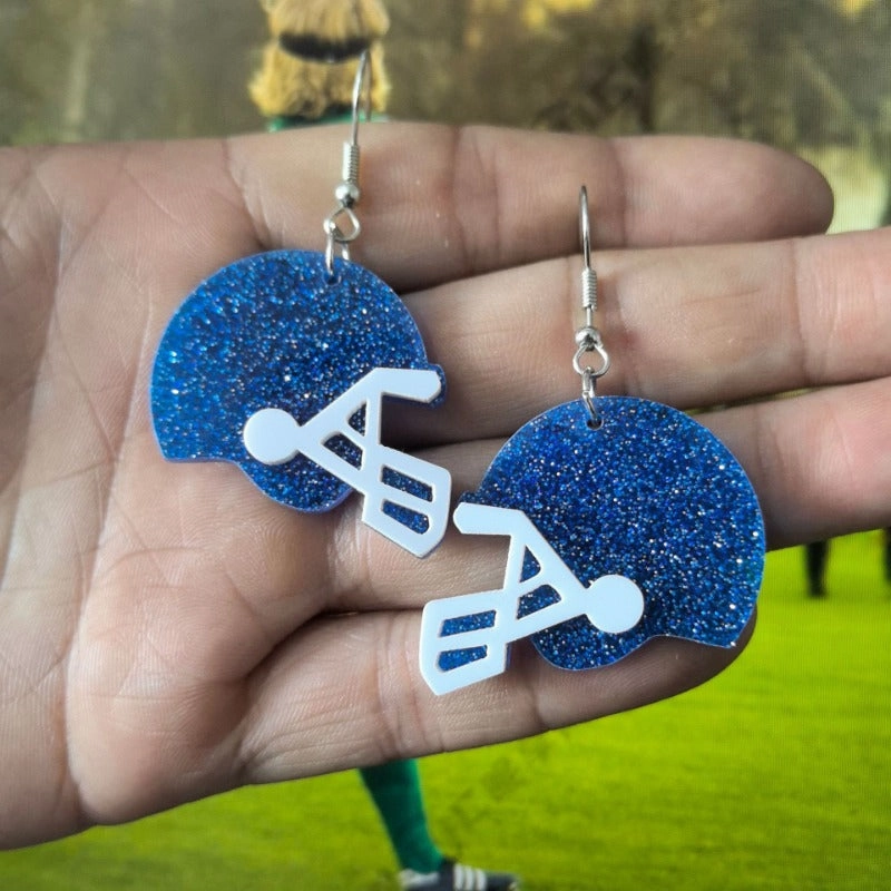 Wholesale Acrylic Football Hat Athlete Earrings