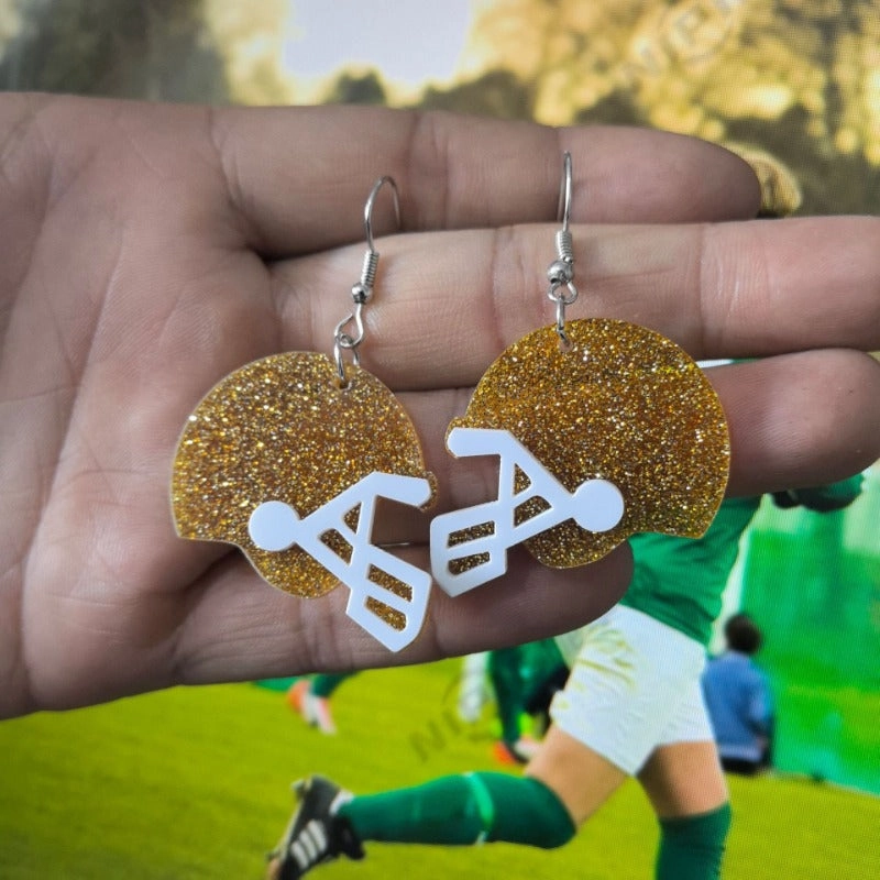 Wholesale Acrylic Football Hat Athlete Earrings