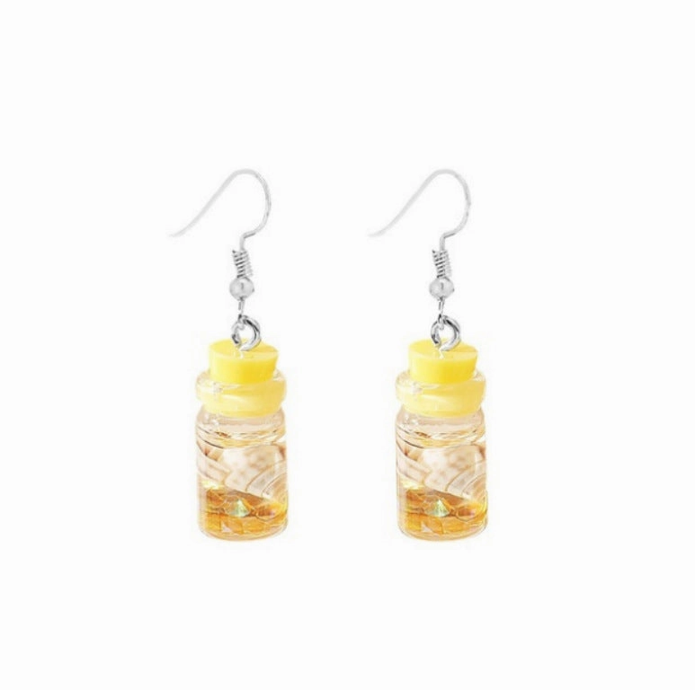 Wholesale Acrylic Fruit and Leaf Pendant Earrings