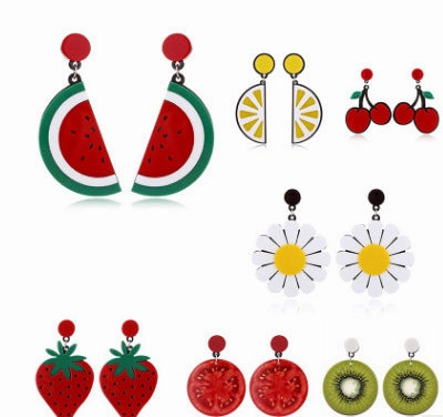 Wholesale Acrylic Fruit Earrings