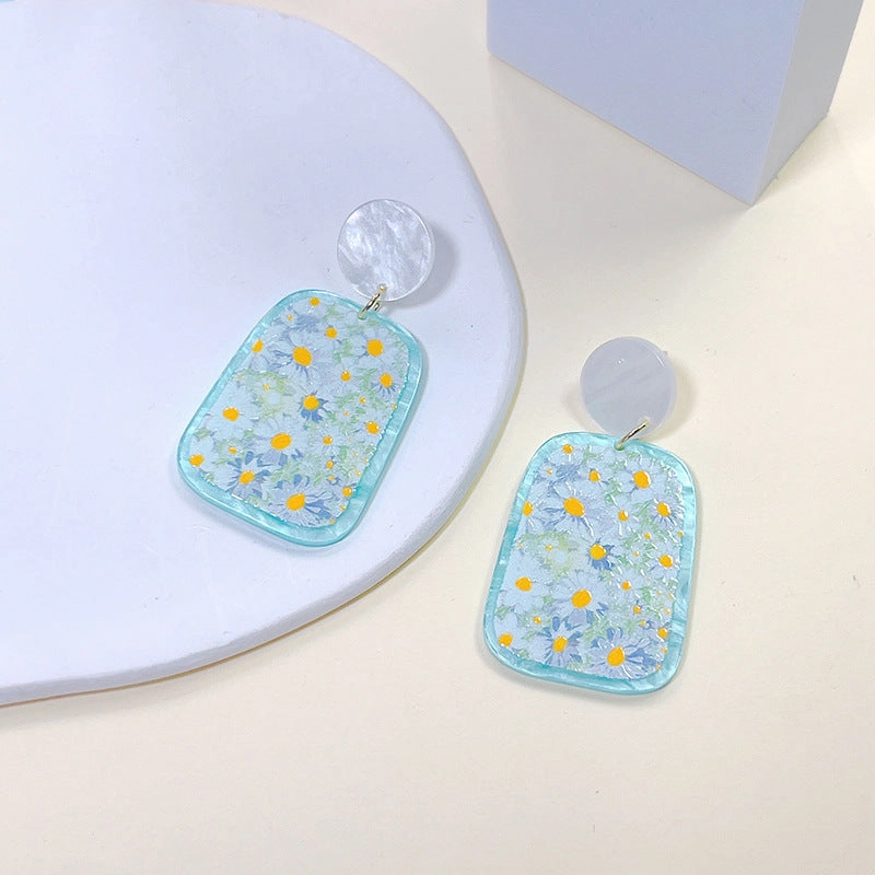Wholesale Acrylic Geometric Tulip Earrings
