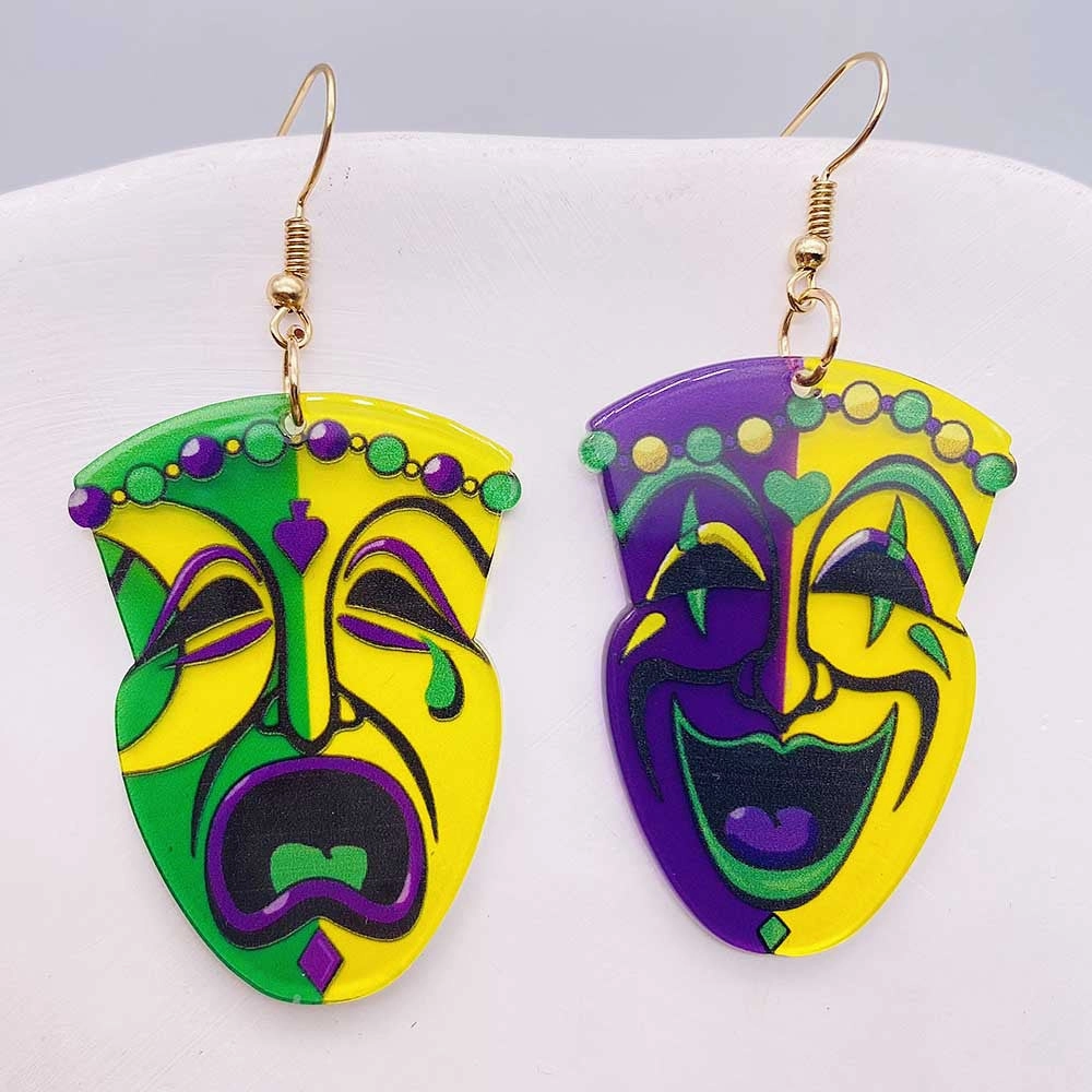 Wholesale Acrylic Letters Avocado Earrings