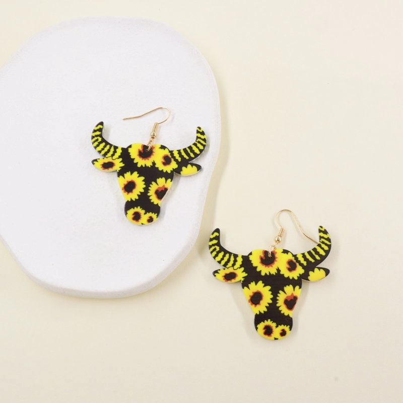 Wholesale Acrylic Matador Sunflower Earrings