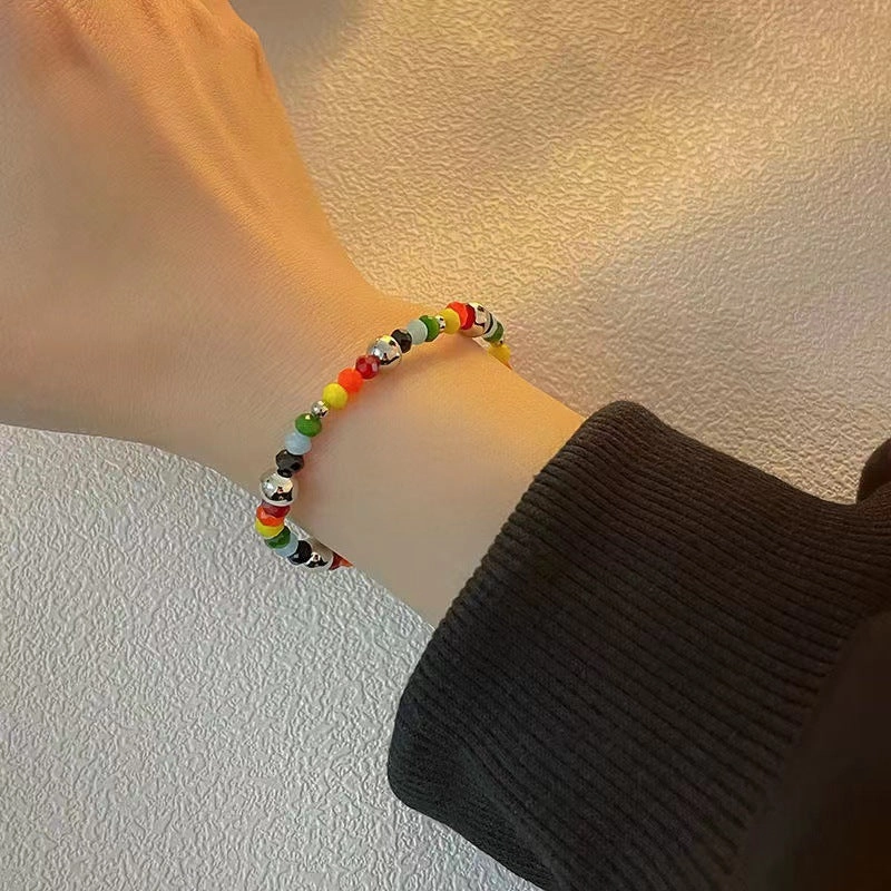 Wholesale Acrylic Rainbow Beads Bracelet