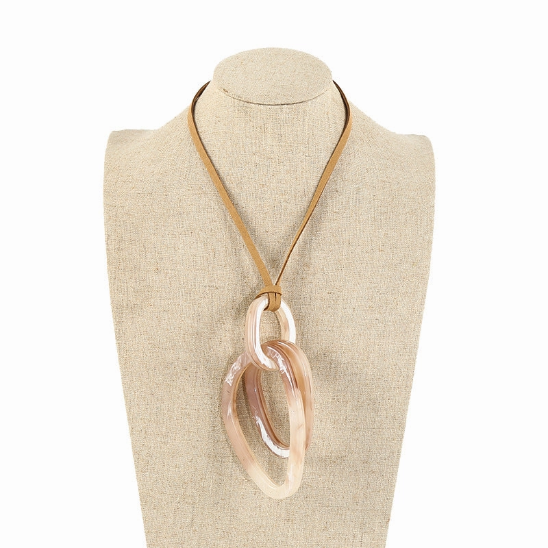 Wholesale Acrylic Resin Geometric Pendant Necklace