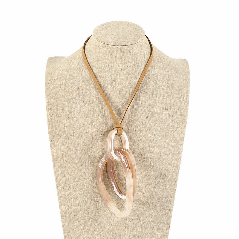 Wholesale Acrylic Resin Geometric Pendant Necklace