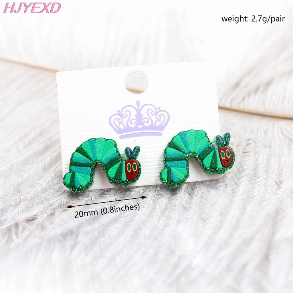 Wholesale Acrylic Sheet Personality Cartoon Animal Caterpillar Earrings