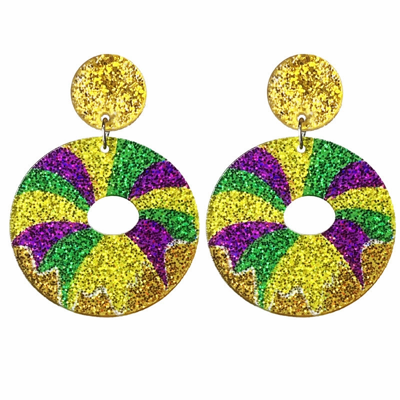 Wholesale Acrylic Shiny Festive Atmosphere Parade Beer Earrings