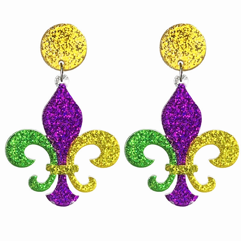 Wholesale Acrylic Shiny Festive Atmosphere Parade Beer Earrings