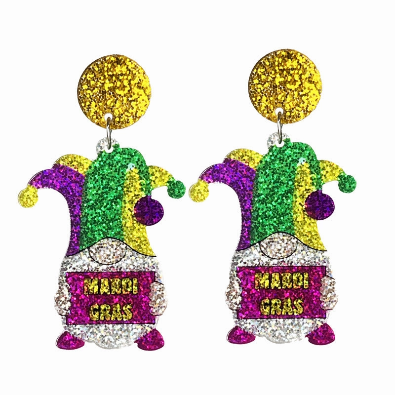 Wholesale Acrylic Shiny Festive Atmosphere Parade Beer Earrings