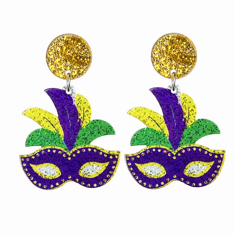 Wholesale Acrylic Shiny Festive Atmosphere Parade Beer Earrings