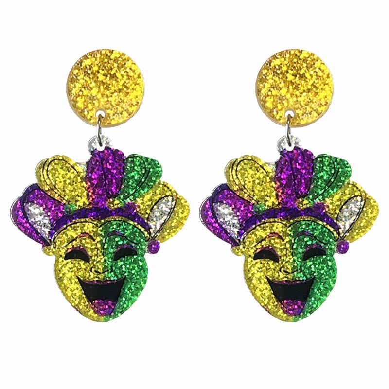 Wholesale Acrylic Shiny Festive Atmosphere Parade Beer Earrings