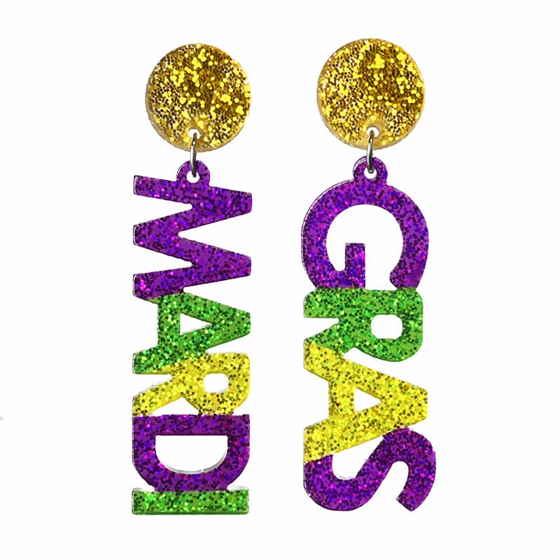 Wholesale Acrylic Shiny Festive Atmosphere Parade Beer Earrings