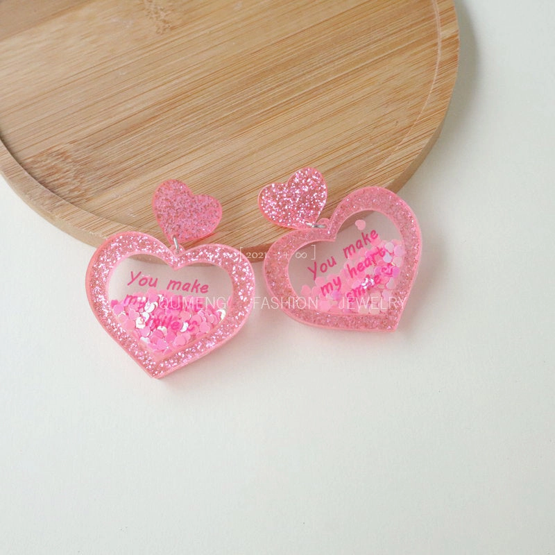 Wholesale Acrylic Three-dimensional Personalized Fashionable Retro Earrings