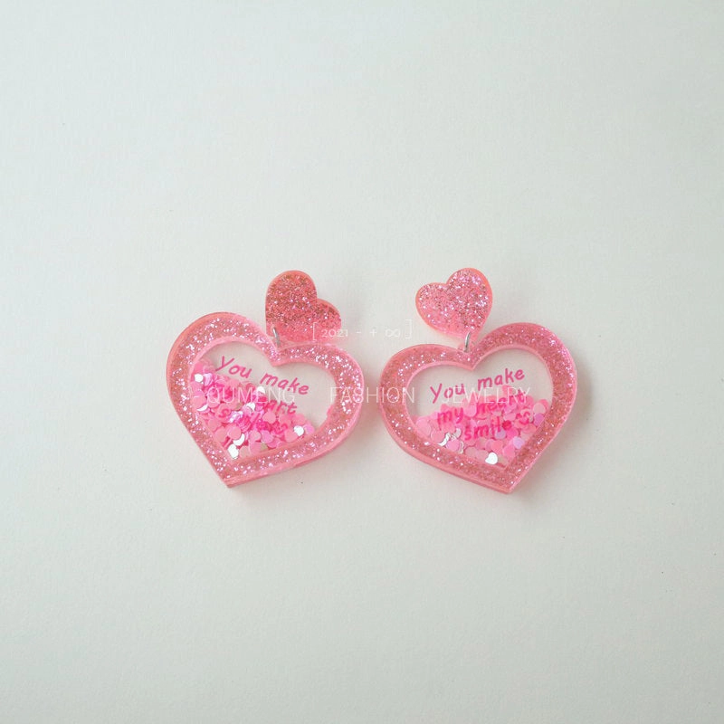Wholesale Acrylic Three-dimensional Personalized Fashionable Retro Earrings