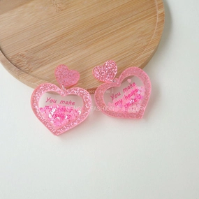 Wholesale Acrylic Three-dimensional Personalized Fashionable Retro Earrings