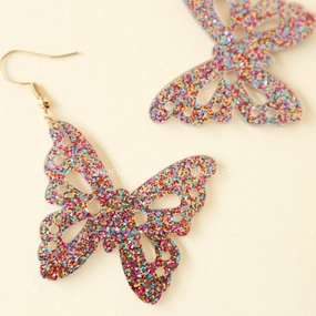 Wholesale Acrylic Vintage Butterfly Earrings