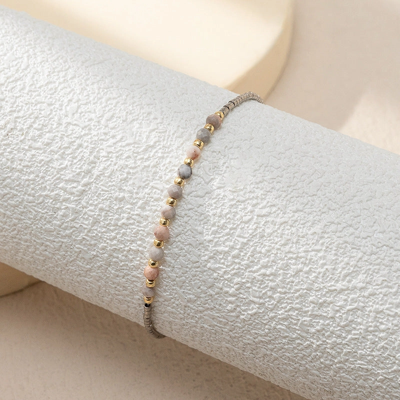 Wholesale Adjustable Color Stone Braided Bracelet