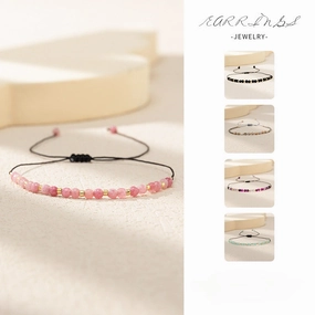 Wholesale Adjustable Color Stone Braided Bracelet