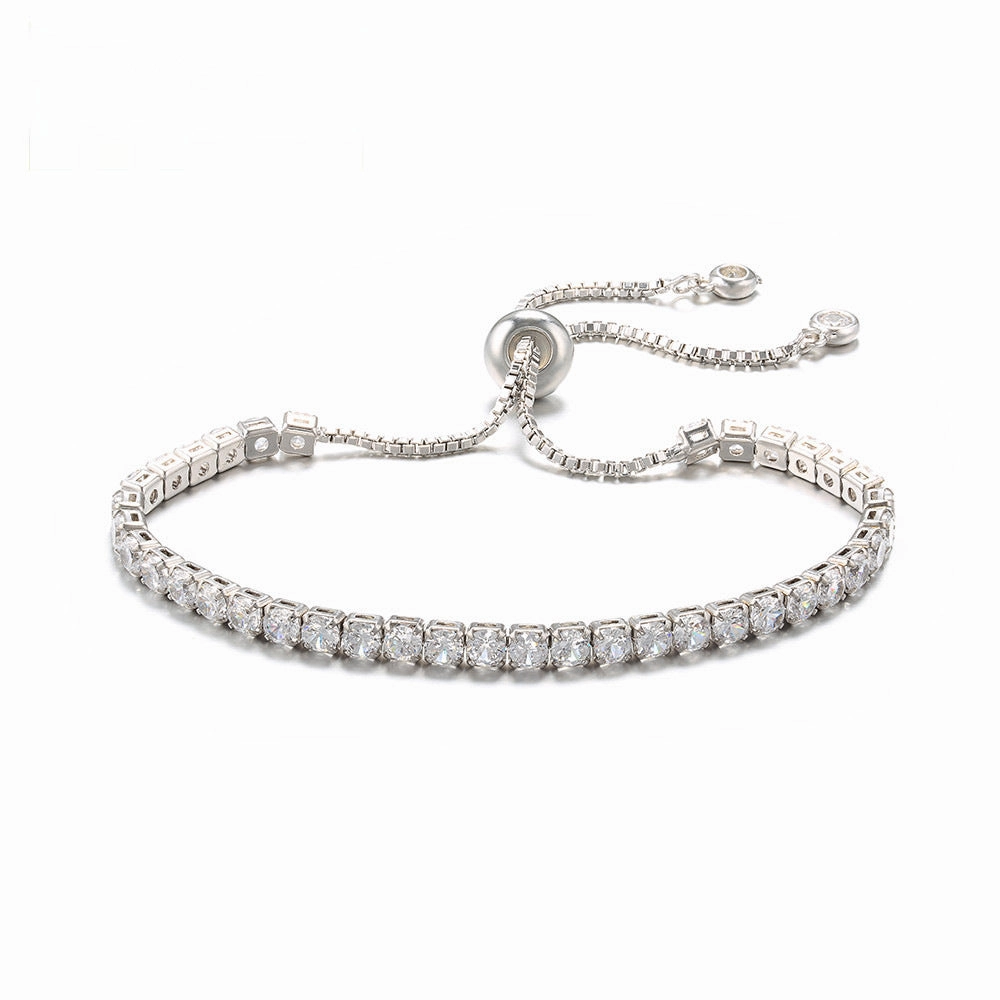 Wholesale Adjustable Pull-out Bracelet Zirconia Bracelet Thickened Plated Real