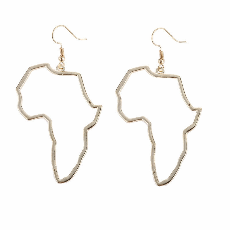 Wholesale Africa Map Alloy Earrings