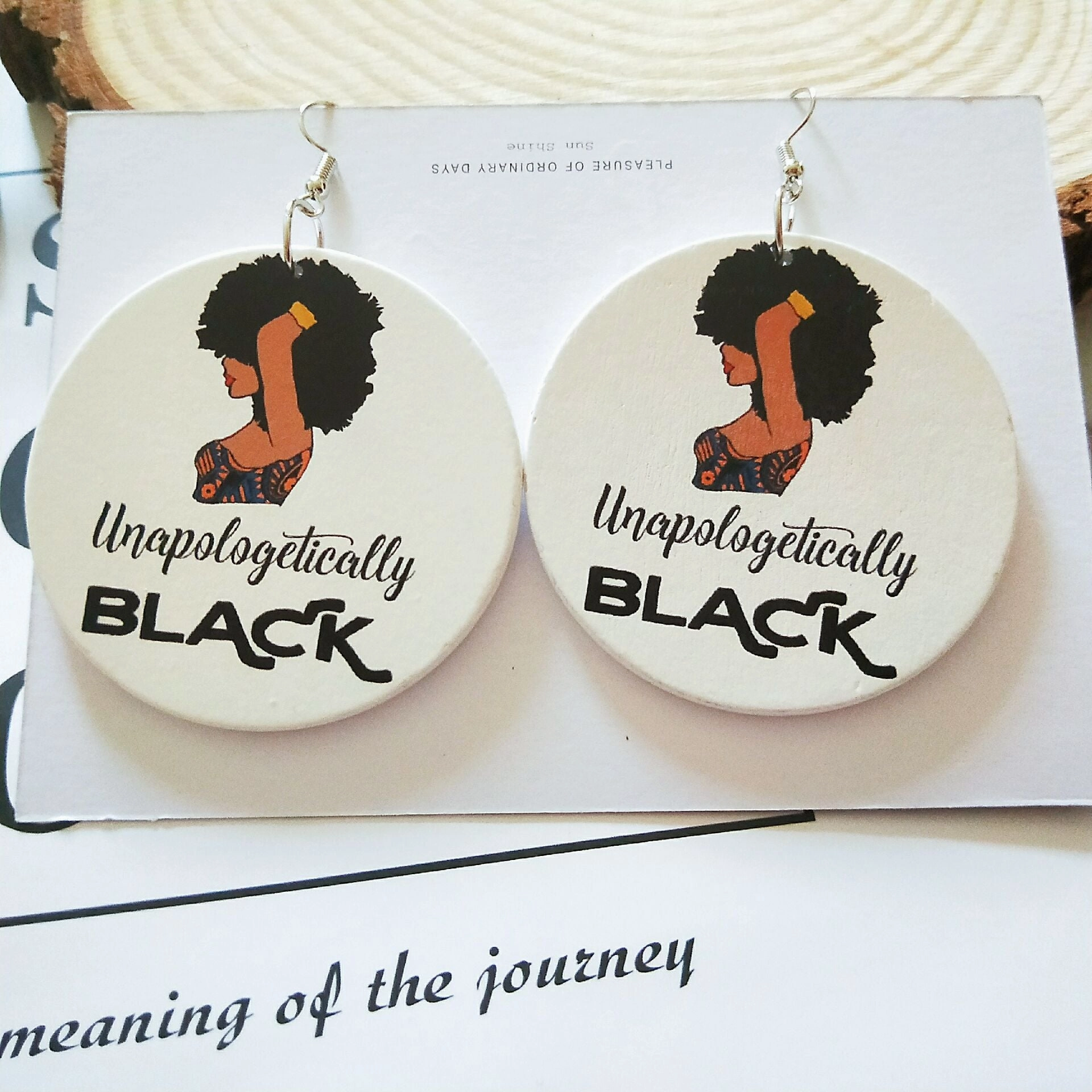 Wholesale African Figure Wood Earrings