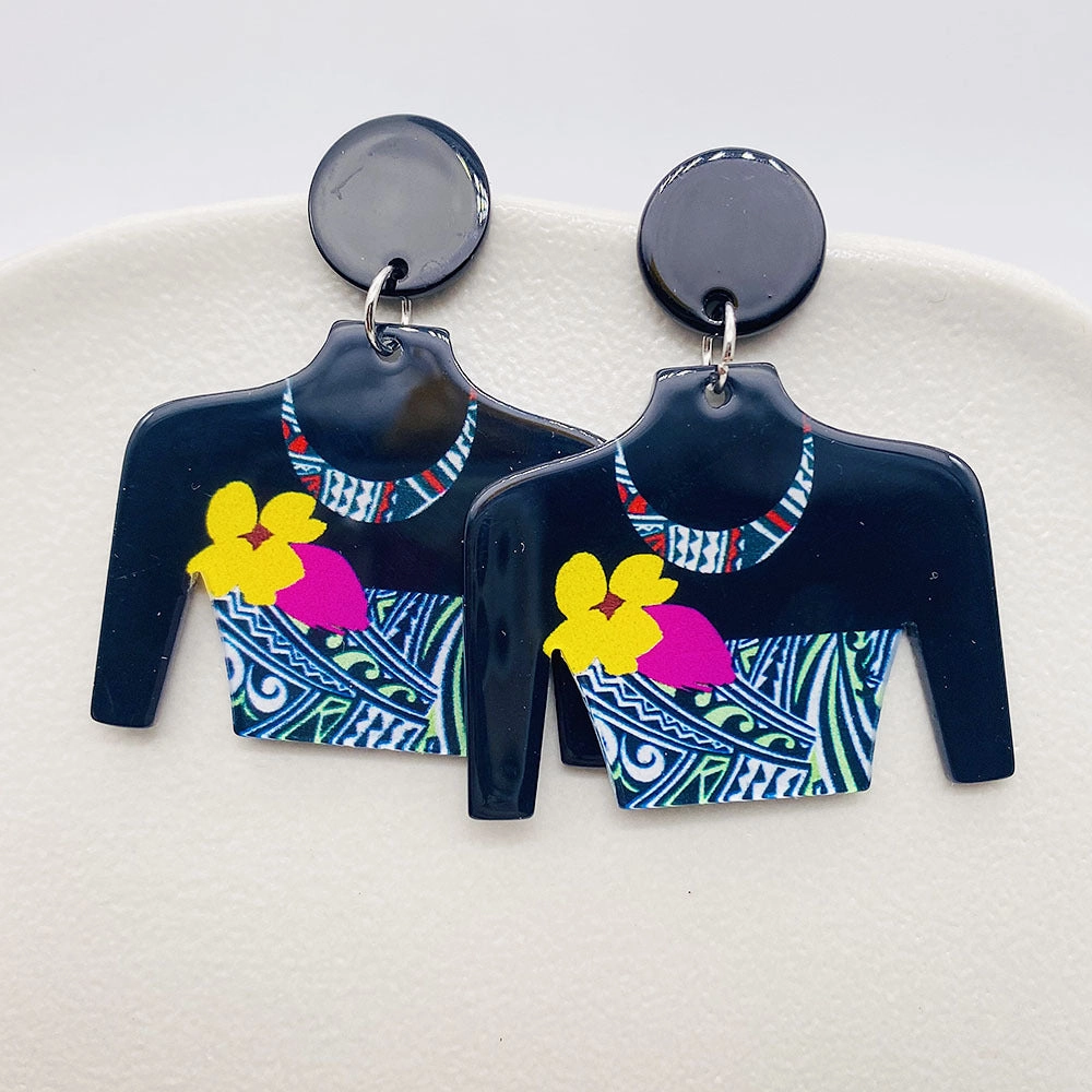 Wholesale African Girls Acrylic Earrings